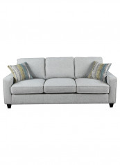 Simmons 3-Seater Sofa With 2-Scatter Cushions Grey 88x220cm