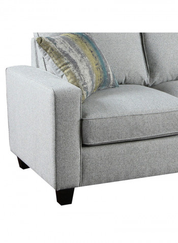 Simmons 3-Seater Sofa With 2-Scatter Cushions Grey 88x220cm