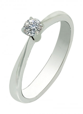 0.23 Ct Diamond Solitaire Round Ring
