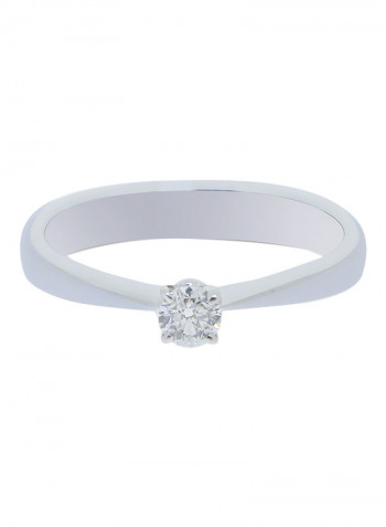 0.23 Ct Diamond Solitaire Round Ring