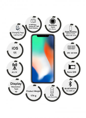 iPhone X Without FaceTime Silver 256GB 4G LTE
