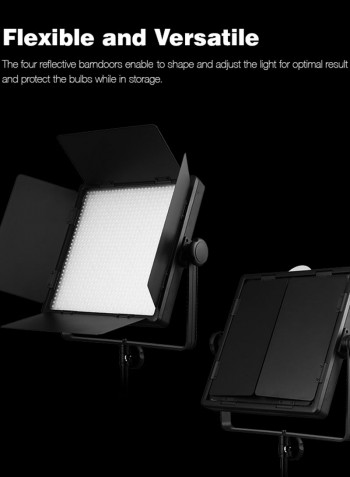 LED1000D II Dimmable LED Light With LCD Display Remote Control Black/White