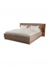 Wooden Caddey Bed With Storage Brown 180x200cm