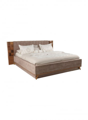 Wooden Caddey Bed With Storage Brown 180x200cm