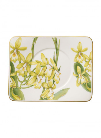 12-Piece Amazonia Tea Cup And Saucer Set White/Yellow/Green