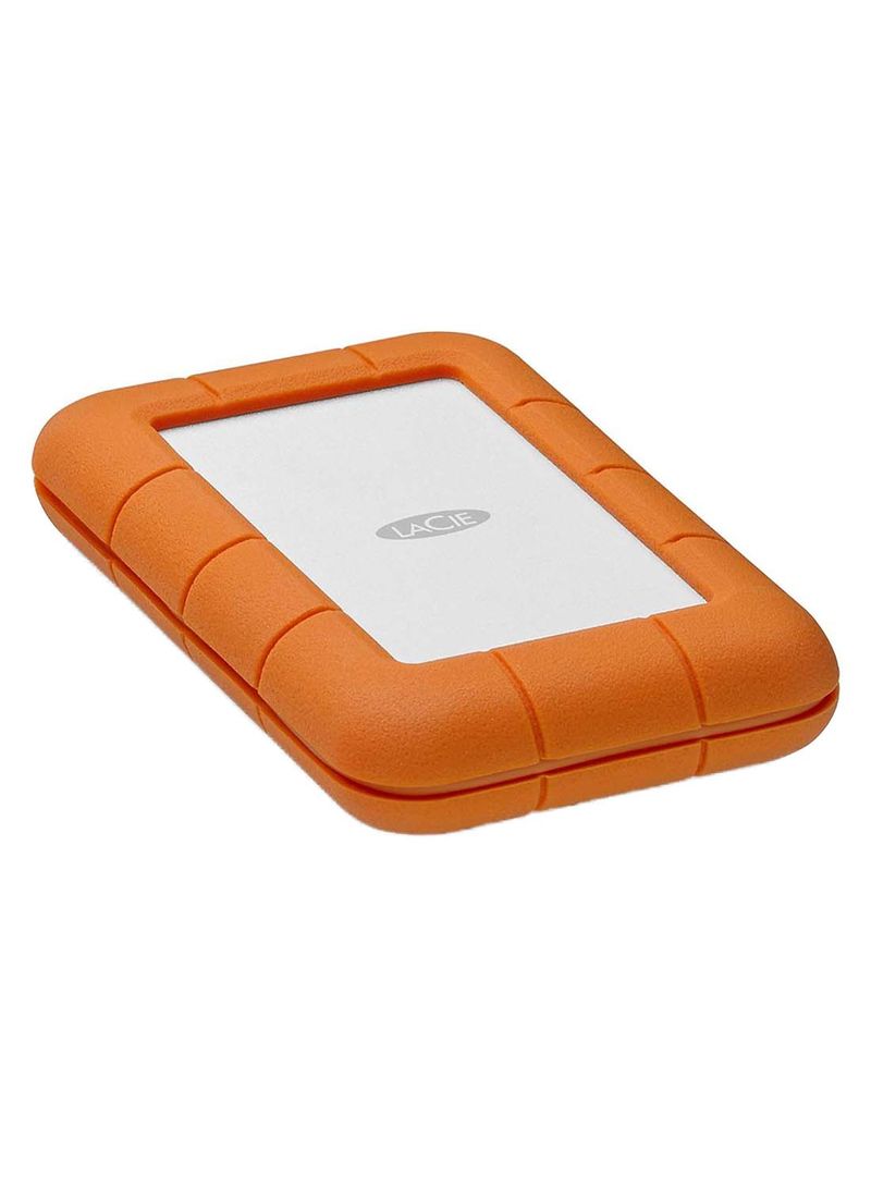 Rugged Thunderbolt Portable External SSD Hard Drive 1TB Orange/Grey