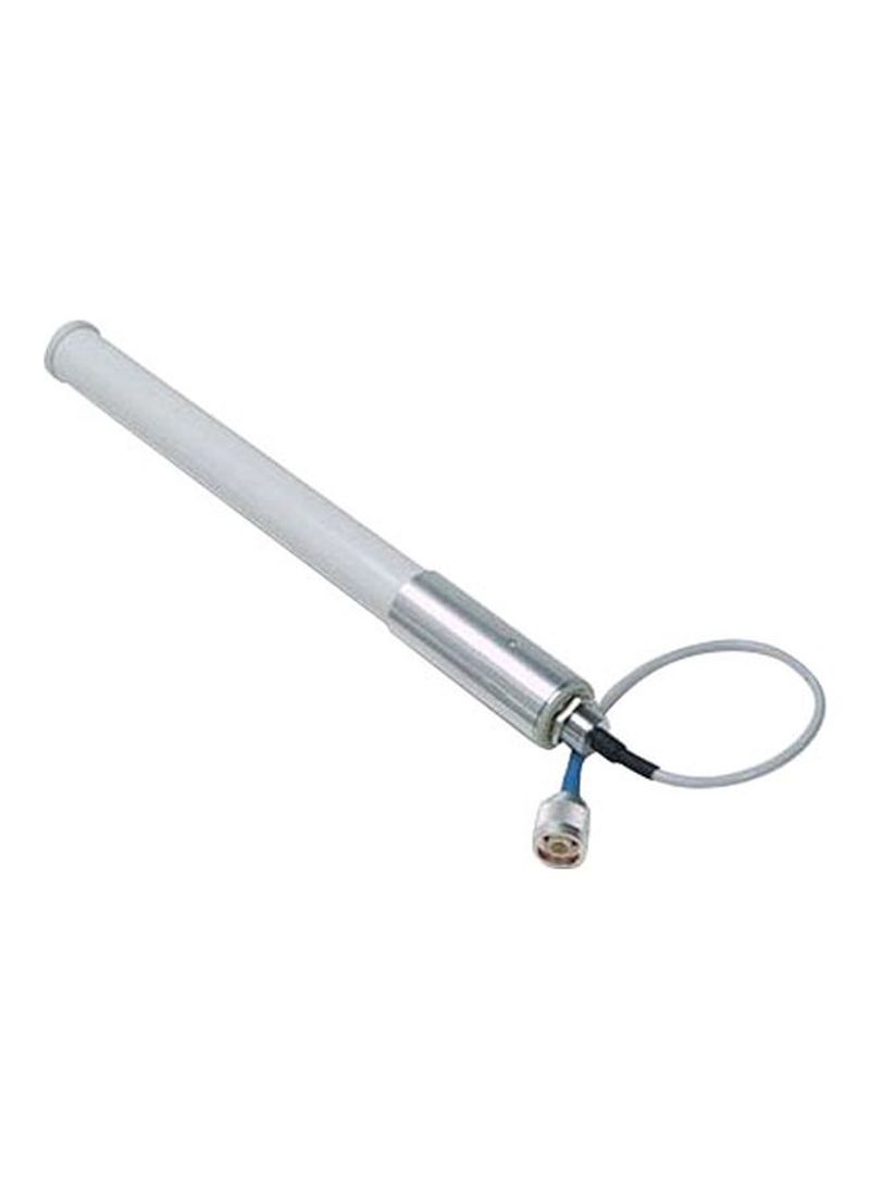 Omni Antenna With N Connector 0.57x0.57x1.2inch Silver/White