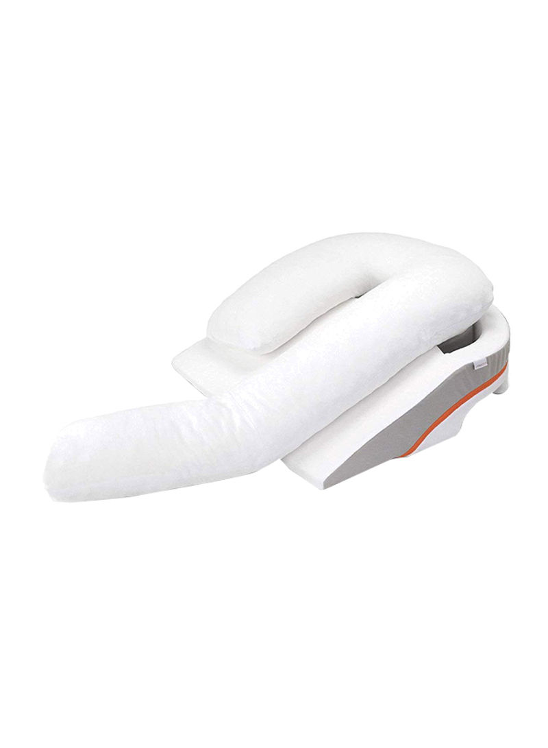 Relief Bed Wedge And Body Pillow White/Grey 50 x 30 x 12.5inch