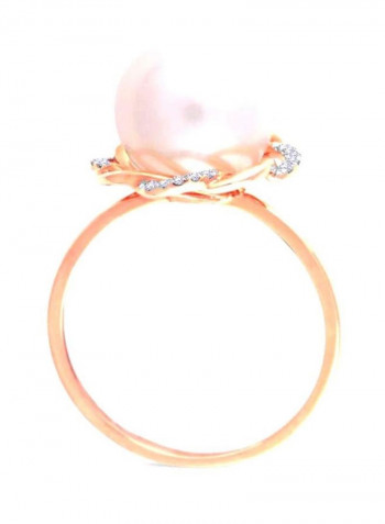 18 Karat Gold Ring With Diamond