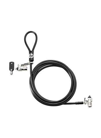 Dual Head Keyed Cable Lock Silver/Black