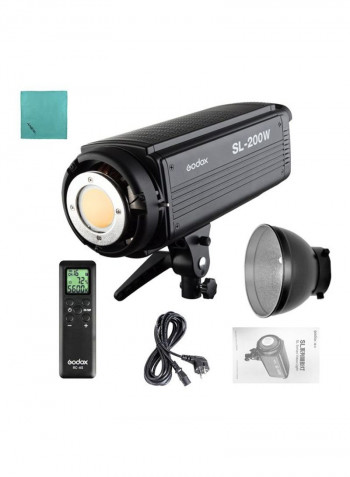 SL-200 LED Video Light With Bowens Mount And Remote Control Black