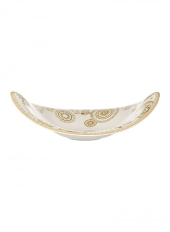 Samarah Gifts Decorative Bowl White/Brown 47x38centimeter