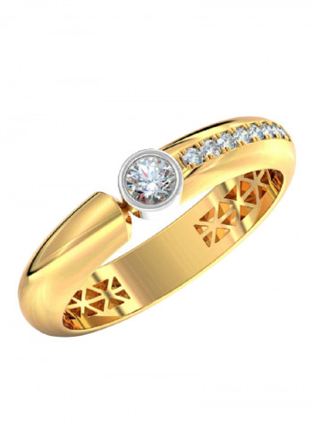 18K Gold Exquiste Design Diamond Ring