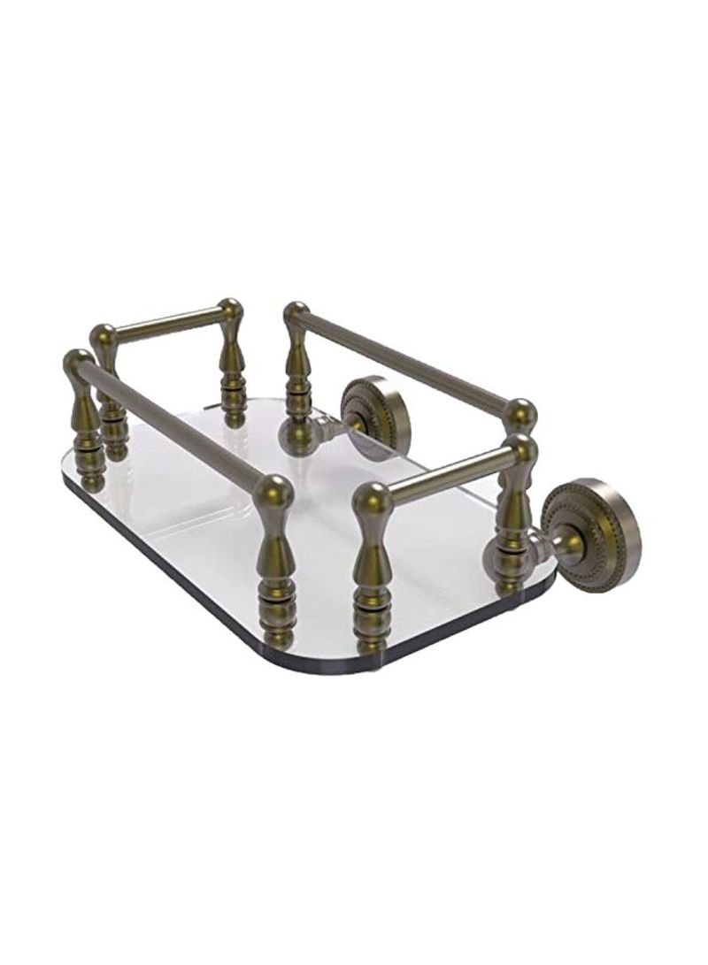 Brass Towel Holder Clear/Gold 10.25x8x4.8inch