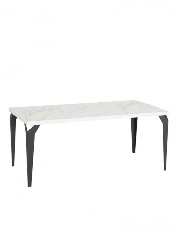 Marbella 6-Seater Dining Table Set Grey/Black