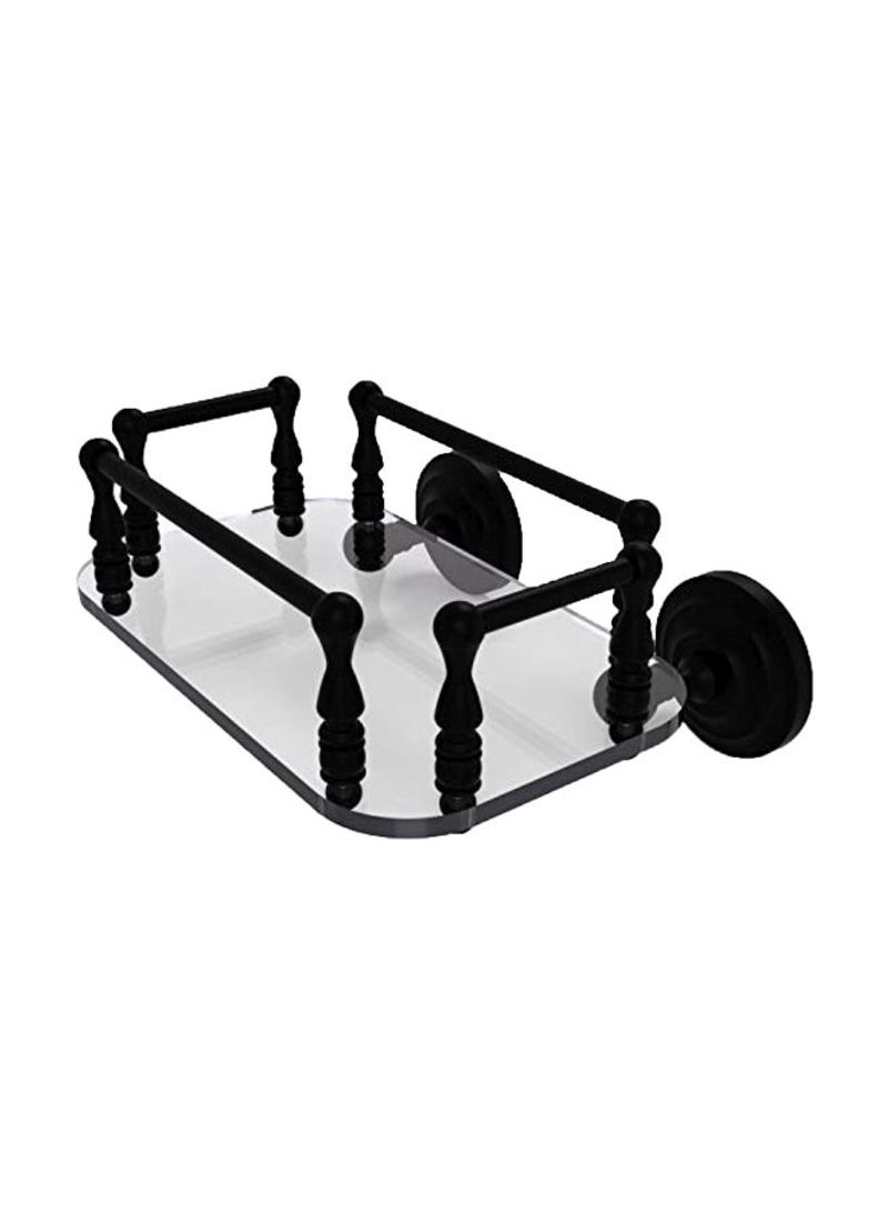 Que New Collection Wall Mounted Towel Holder Black/Clear