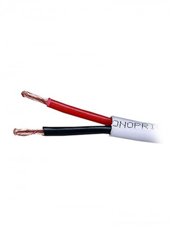 AWG CL2 Rated 2 Conductor Speaker Cable 500feet White/Red/Black