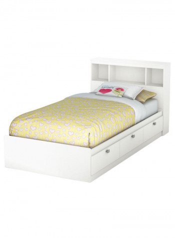 Headboard Bed Without Mattress White 200 x 200centimeter