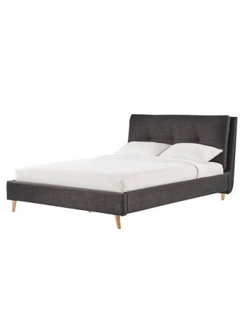 Plush Tufted Padded Headboard Charcoal Grey 200 x 200centimeter