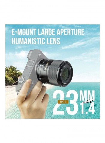 Manual Focus Large Aperture Humanistic Prime Lens Black