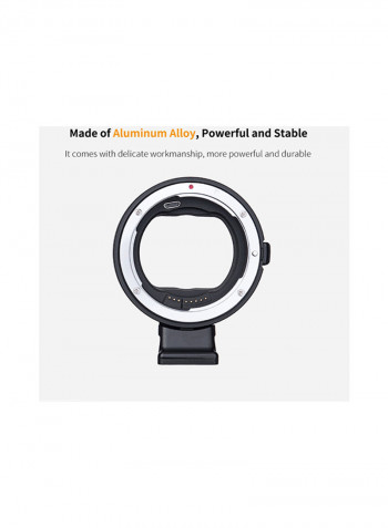CM-EF-NZ  Ring AF Auto Focus IS Anti-Shake Lens Mount Adapter Black