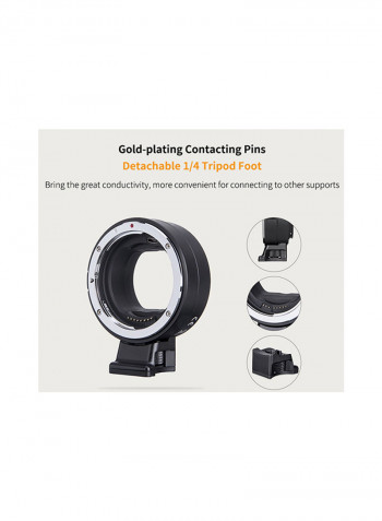 CM-EF-NZ  Ring AF Auto Focus IS Anti-Shake Lens Mount Adapter Black