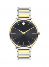 Men's Ultra Slim Black Dial 40mm Swiss Quartz Watch 0607169