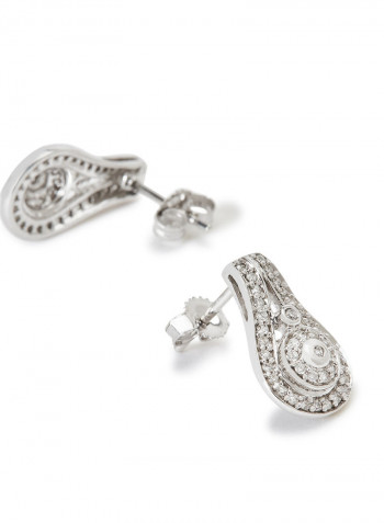 18 Karat White Gold Diamond Earrings