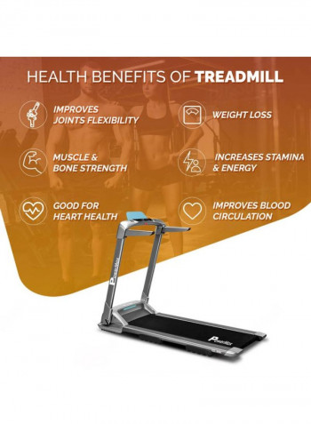 Fitness Motorized Compact Treadmill 168x74.5x25.5cm