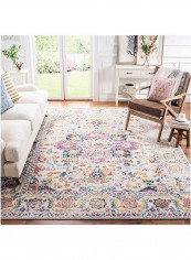 Madison Collection Snowflake Medallion Distressed Rug Multicolour
