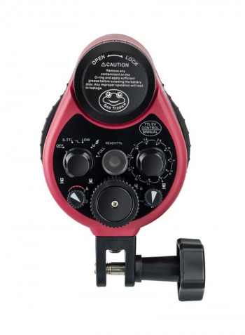 Waterproof Flash Strobe Diving Light 22x11.5x19سنتيمتر أحمر وأسود