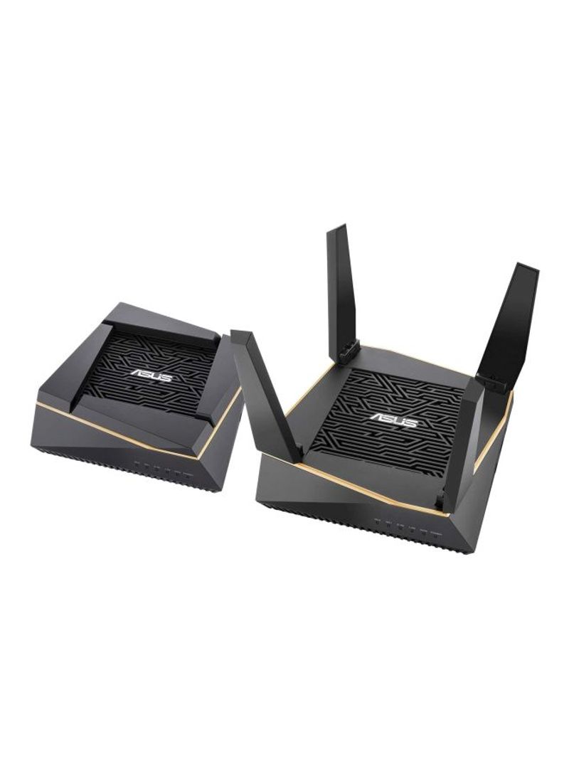 2-Piece AiMesh AX6100 Tri-Band Wi-Fi Router Set 15.43x8.66x4.25inch Black