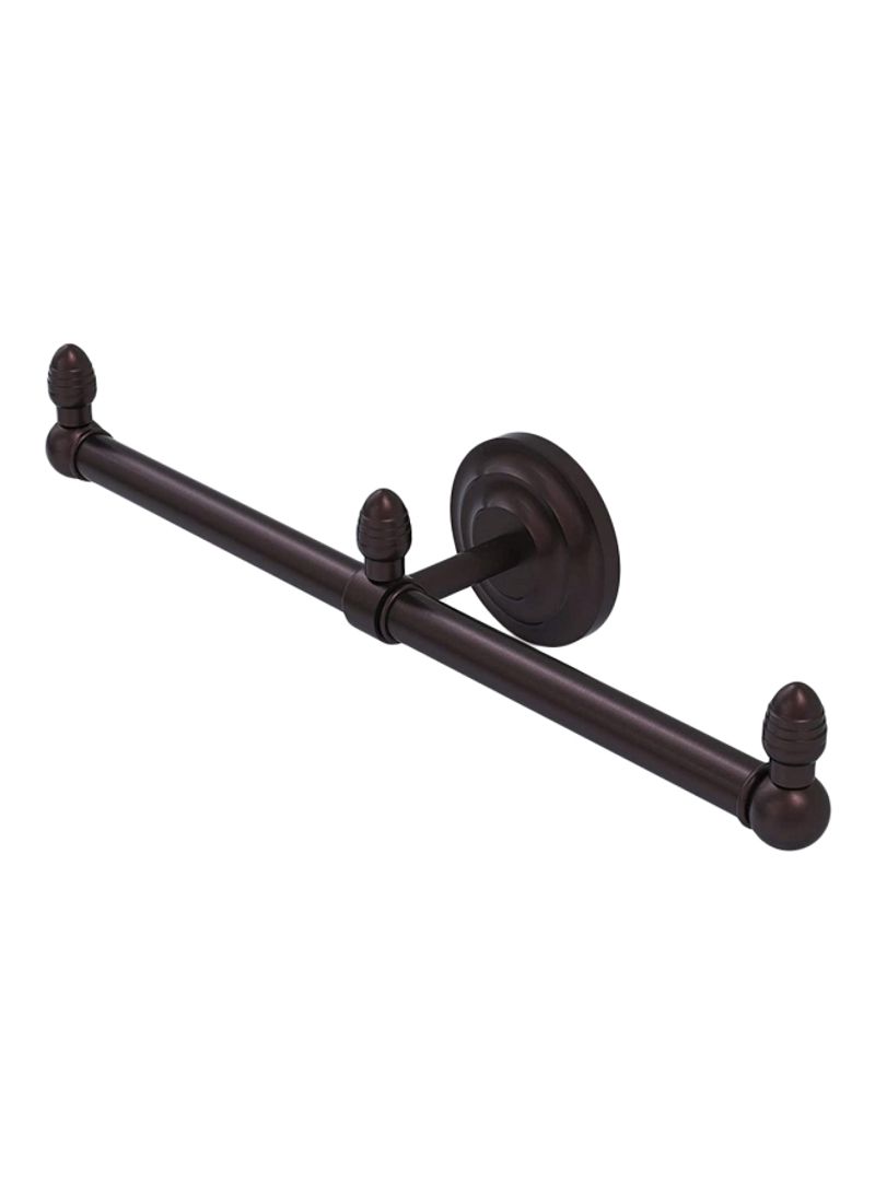 2-Arm Guest Que New Collection Towel Holder Antique Bronze 15.5x3.3x3.5inch