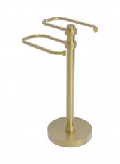 Dual Arm Guest Towel Holder Satin Brass 8.5x15x8inch