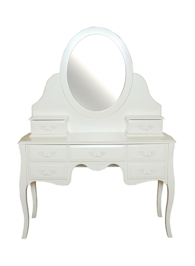 Charlotte Dresser With Mirror White 121.5x193x43centimeter