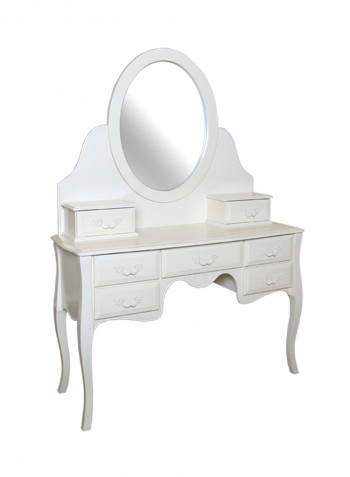 Charlotte Dresser With Mirror White 121.5x193x43centimeter