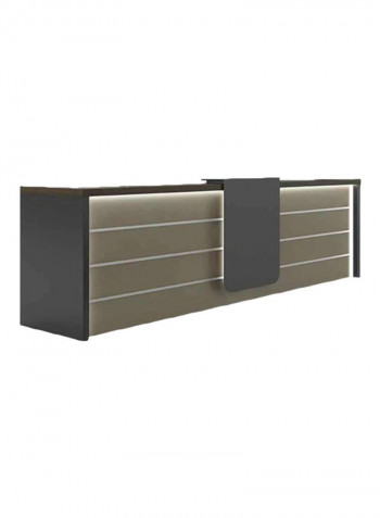 Rectangular Reception Desk Brown/Grey 1800x750x1140millimeter