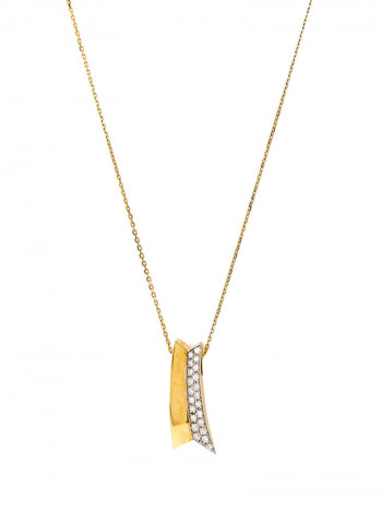 18K Gold Diamond Studded Necklace
