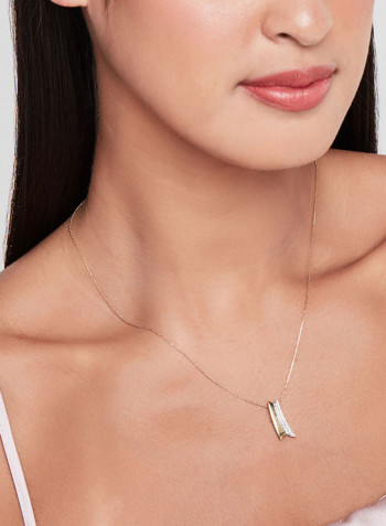 18K Gold Diamond Studded Necklace