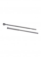 2-Piece Heavy Duty Adjustable Torque Wrench Silver