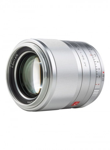 Camera Lens Large Aperture With Mount Auto Focus Silver/Black