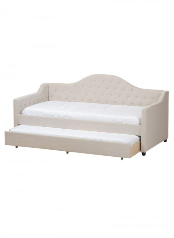 Day Bed With Trundle Light Beige