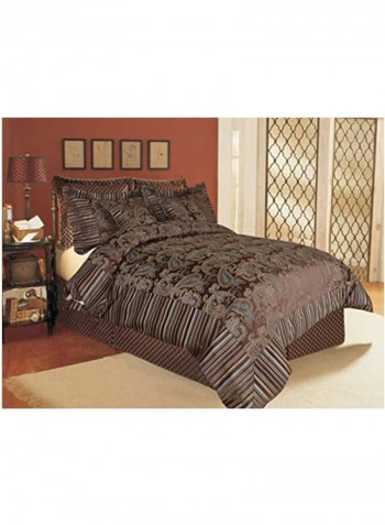 Paisley Pattern Comforter Set Cotton Multicolour King