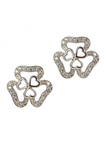 18K Gold Diamond Studded Earrings