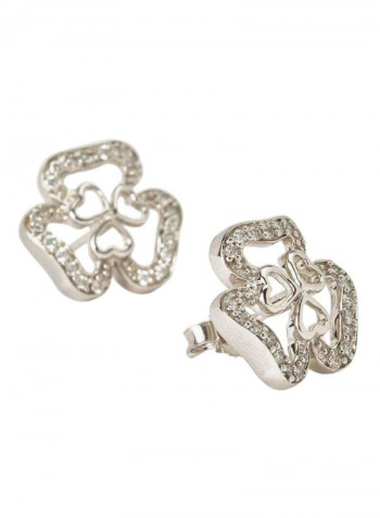 18K Gold Diamond Studded Earrings