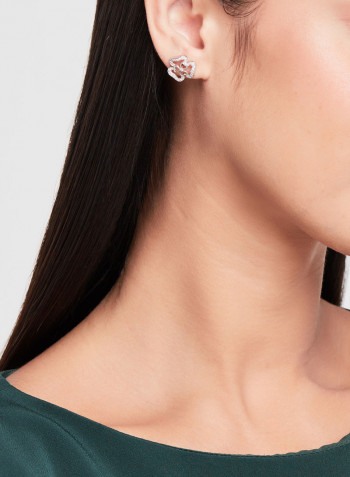 18K Gold Diamond Studded Earrings