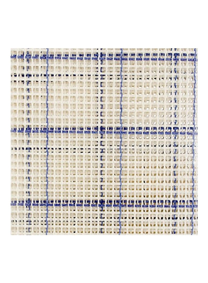 Grid Design Canvas,60 Inch White/Blue