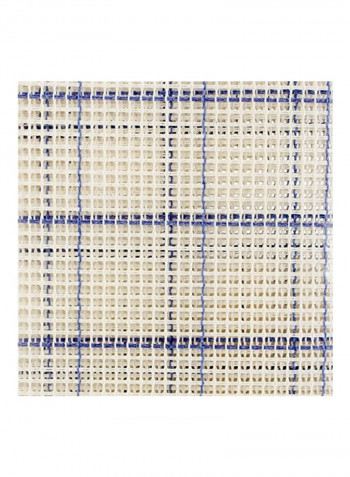 Grid Design Canvas,60 Inch White/Blue