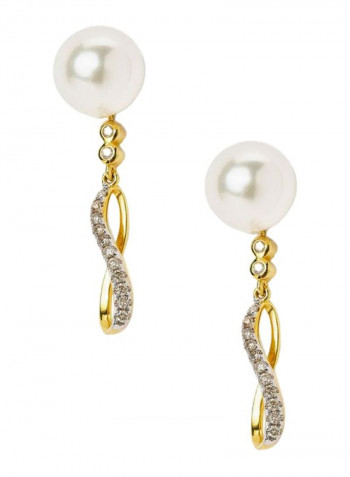 18K Gold Diamond Studded Earrings