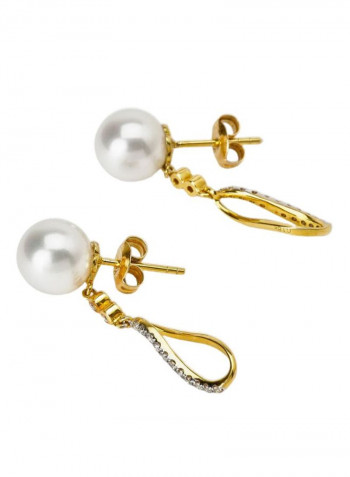 18K Gold Diamond Studded Earrings
